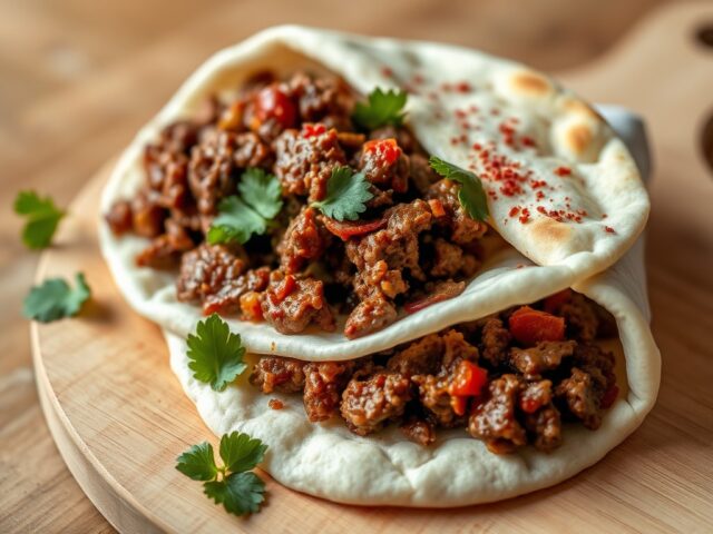 Lamsgehakt-Vulling voor Pitah’s – Tortilla’s