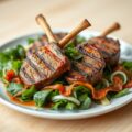 Lamskoteletjes met groene salade