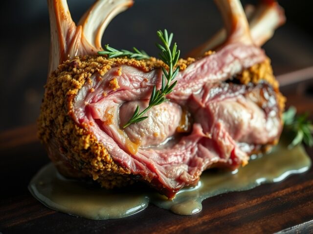 Lamsracks met Colman’s Mosterd