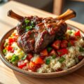 Lamsschouder met Knoflooksaus en Couscous