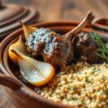 Lamsschouder Tajine met Peer en Burghul