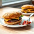 Lange kaasburgers met tomatenchutney