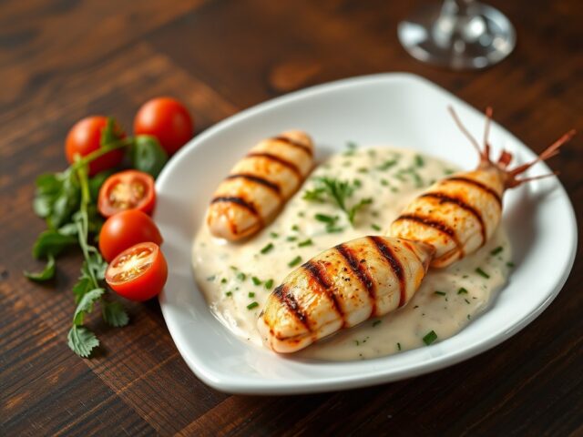 Langoustines met saus van Brugge goud