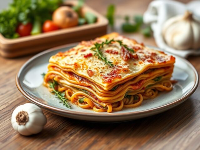 Lasagna Classico — AI-gegenereerde illustratie