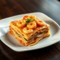 Lasagna gevuld met schaaldieren
