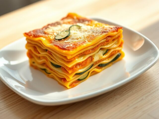 Lasagna met pompoen (vegetarisch)
