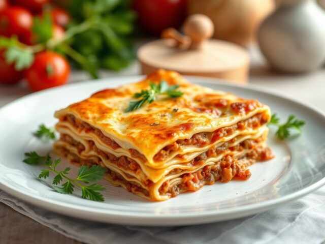 Lasagne — AI-gegenereerde illustratie