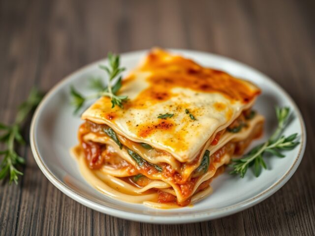 Lasagne Choucroute — AI-gegenereerde illustratie