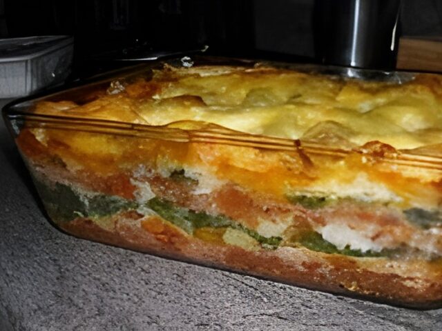 Lasagne florentine met gehakt, spinazie en mozzarella