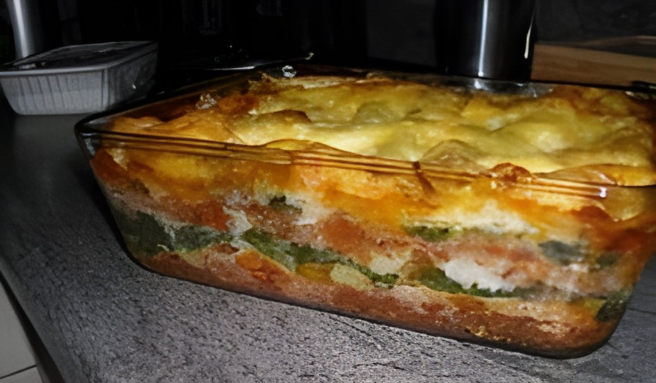 Lasagne florentine met gehakt, spinazie en mozzarella
