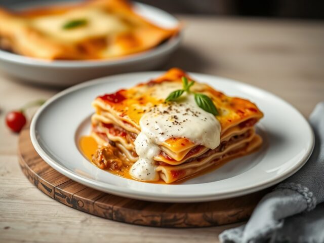 Lasagne met camembert