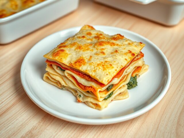 Lasagne met knolselder en parmezaan