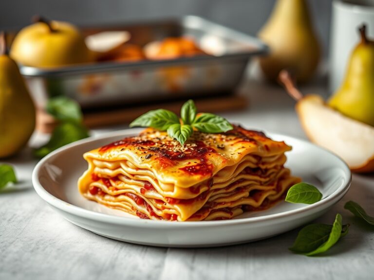Lasagne met peer