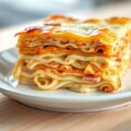 Lasagne met prei en ham