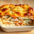 Lasagne met tongschar en zalm