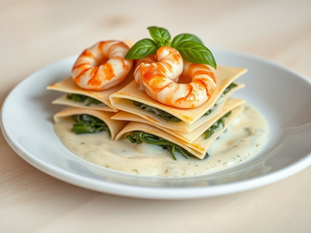 Lasagne-pakketjes met raapstelen, AI-gegenereerde illustratie