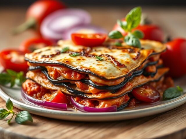 Lasagne van aubergine
