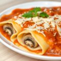 Lasagnevellen gevuld met oesterzwammen