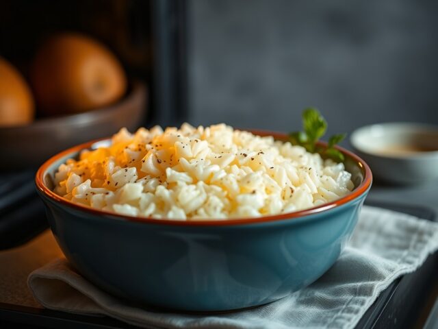 Lassie dessert rijst uit de oven — AI-gegenereerde illustratie
