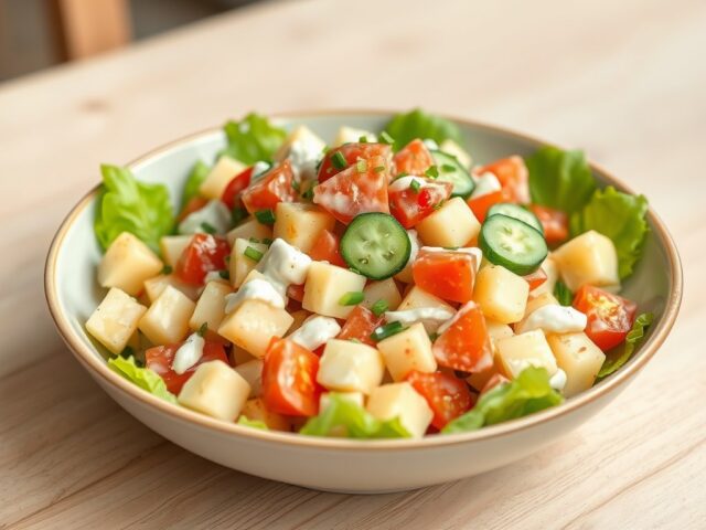 Lauwe aardappelsalade