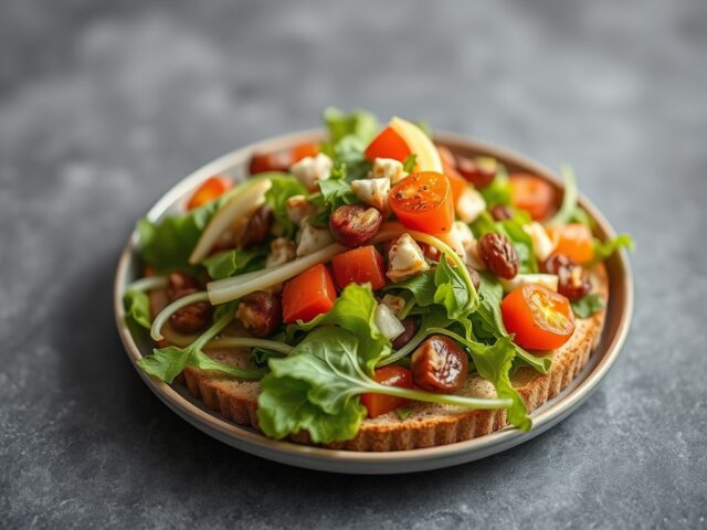 Lauwe salade met eekhoorntjesbrood