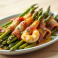 Lauwwarme asperges met scampi (zie opm)