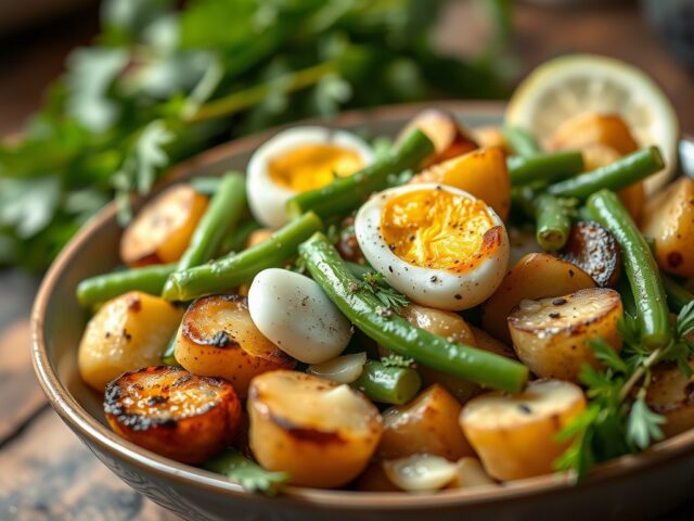 Lauwwarme salade nicoise