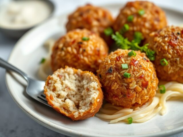 Lekkere nasi-ballen.