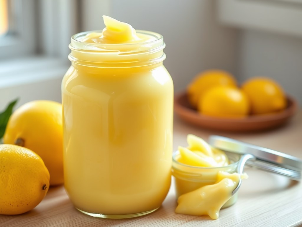 Lemon curd, AI-gegenereerde illustratie
