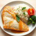 Lengfilet met verse dragon, Chinese rijst en tomaat
