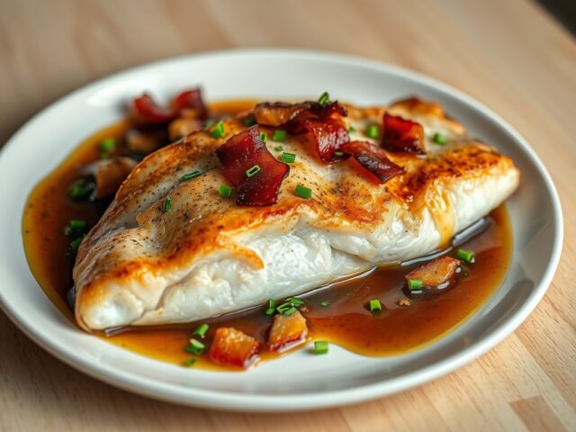 Limburgse forelfilet met stroopsaus
