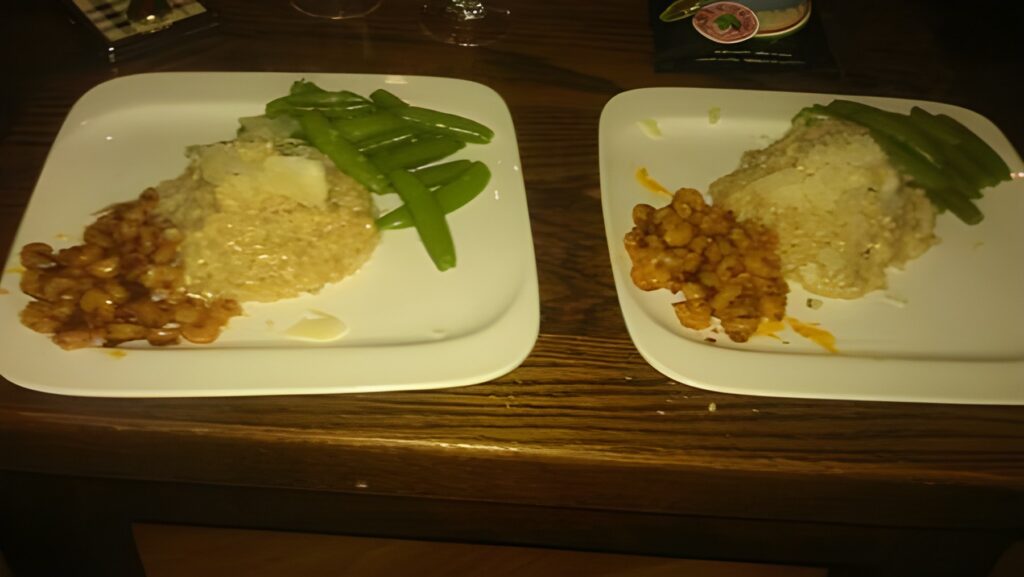 Limoenrisotto met knoflook garnalen
