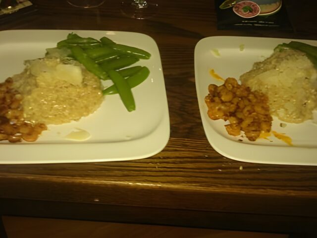Limoenrisotto met knoflook garnalen