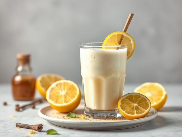 Limoenshake — AI-gegenereerde illustratie