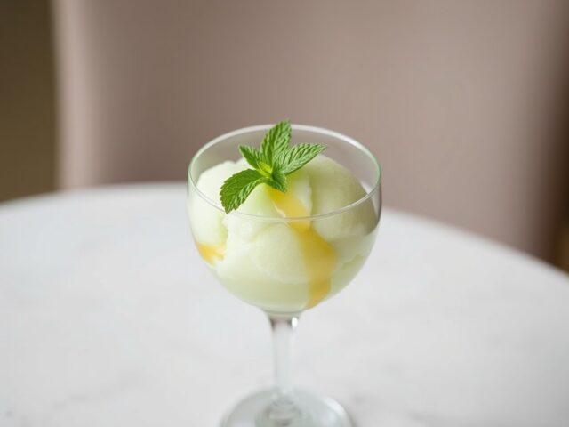 Limoensorbet met Sauternes