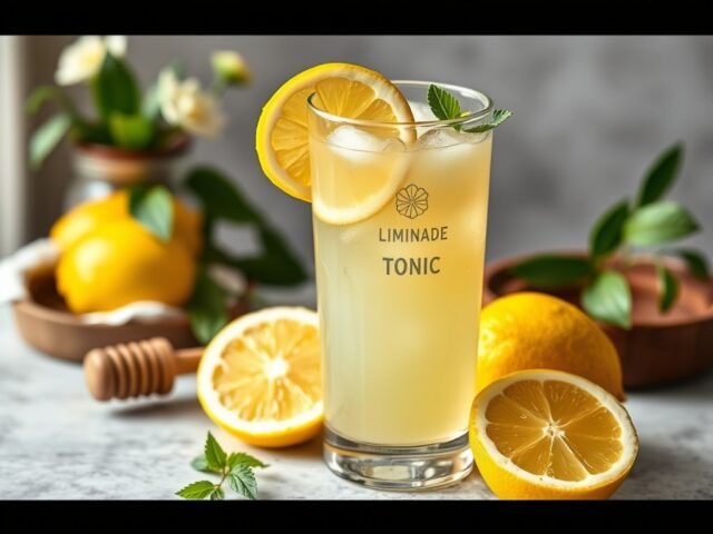 Limonade van citroen en honing — AI-gegenereerde illustratie
