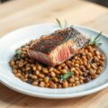 Linzen met Tonijnsteak