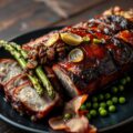 Livar varkensrib met seisoenstruffel en asperges o