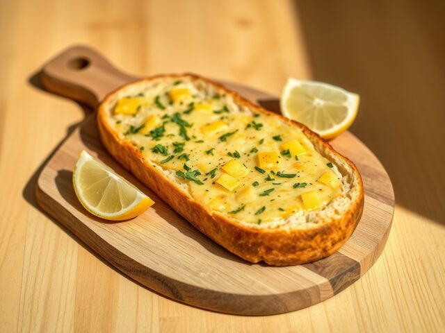 Lookbrood met cheddar en verse kruiden