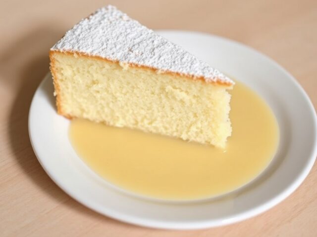 Luchtige biscuit uit de Savoie met crème Anglaise