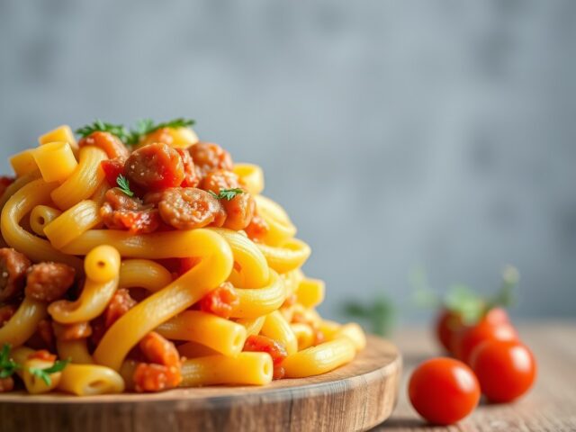 Luie huisvrouwen macaroni — AI-gegenereerde illustratie