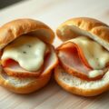 Lunchbroodjes met gebakken beenham