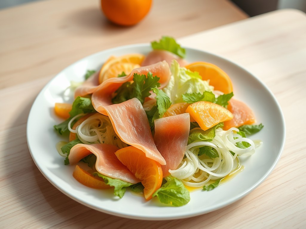 Lunchsalade, AI-gegenereerde illustratie