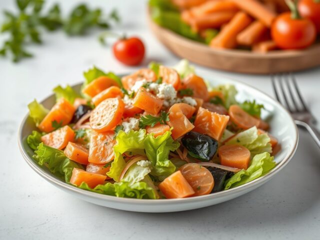 Lunchsalade luxe vis