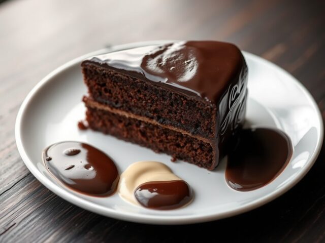 Luxe Chocoladetaart met Twee Sauzen