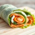 Luxe viswrap gevuld met gerookte zalm en Hollandse