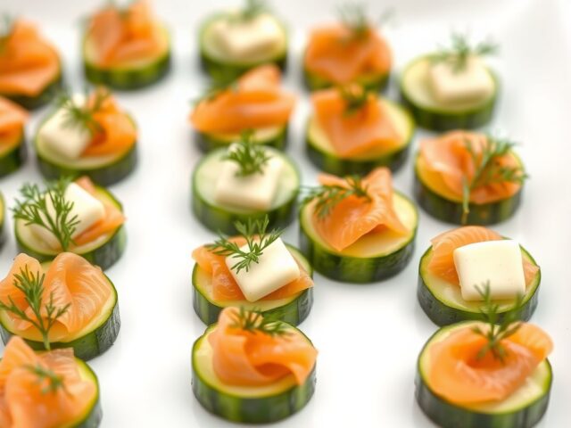 Luxe zalm komkommerhapje