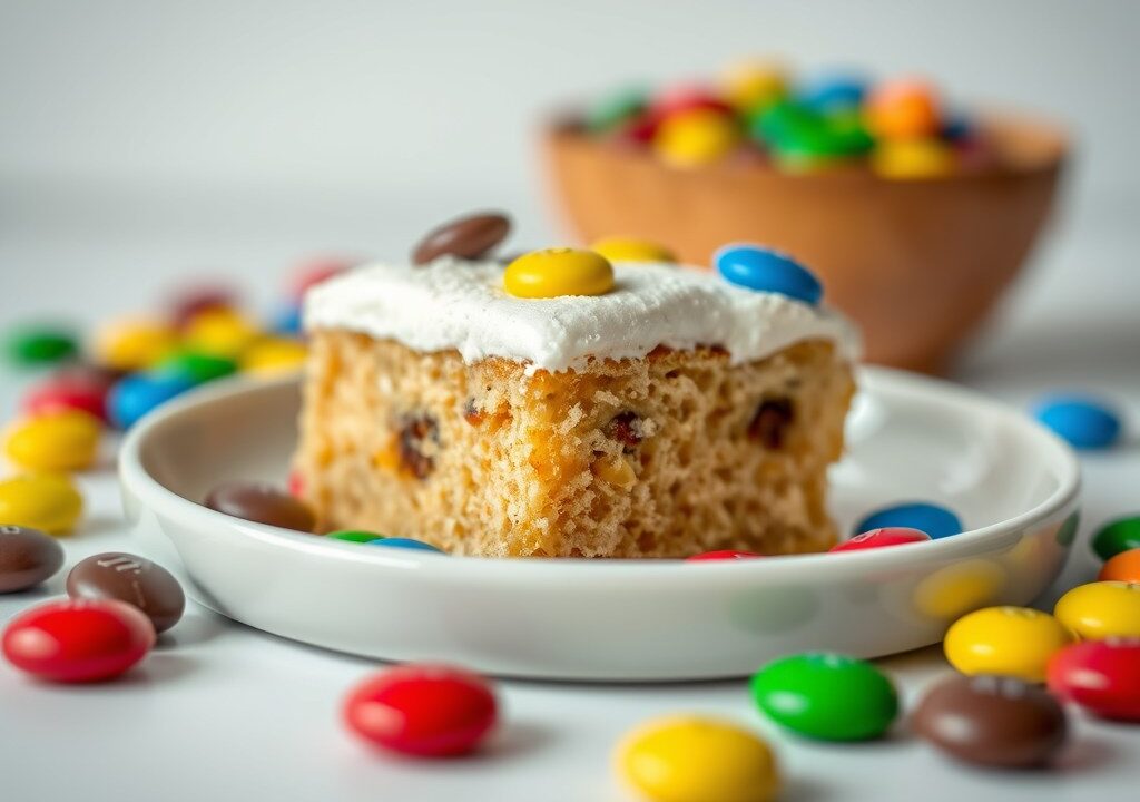 M en M’s cakeje, AI-gegenereerde illustratie