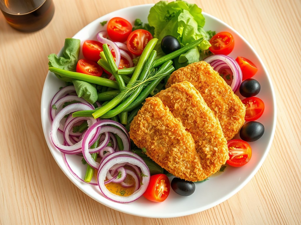 Maaltijdsalade, AI-gegenereerde illustratie