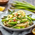Maatjesharing met groene asperges